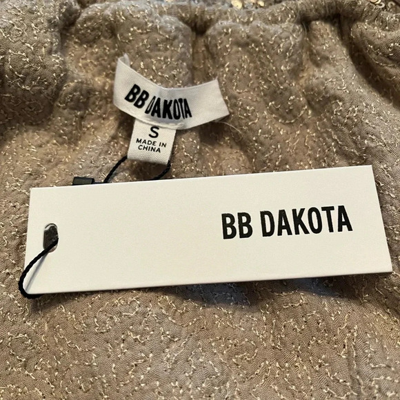 BB Dakota Clair‎ Rose Gold Sequined One Shoulder size Small. NWT - Picture 11 of 13